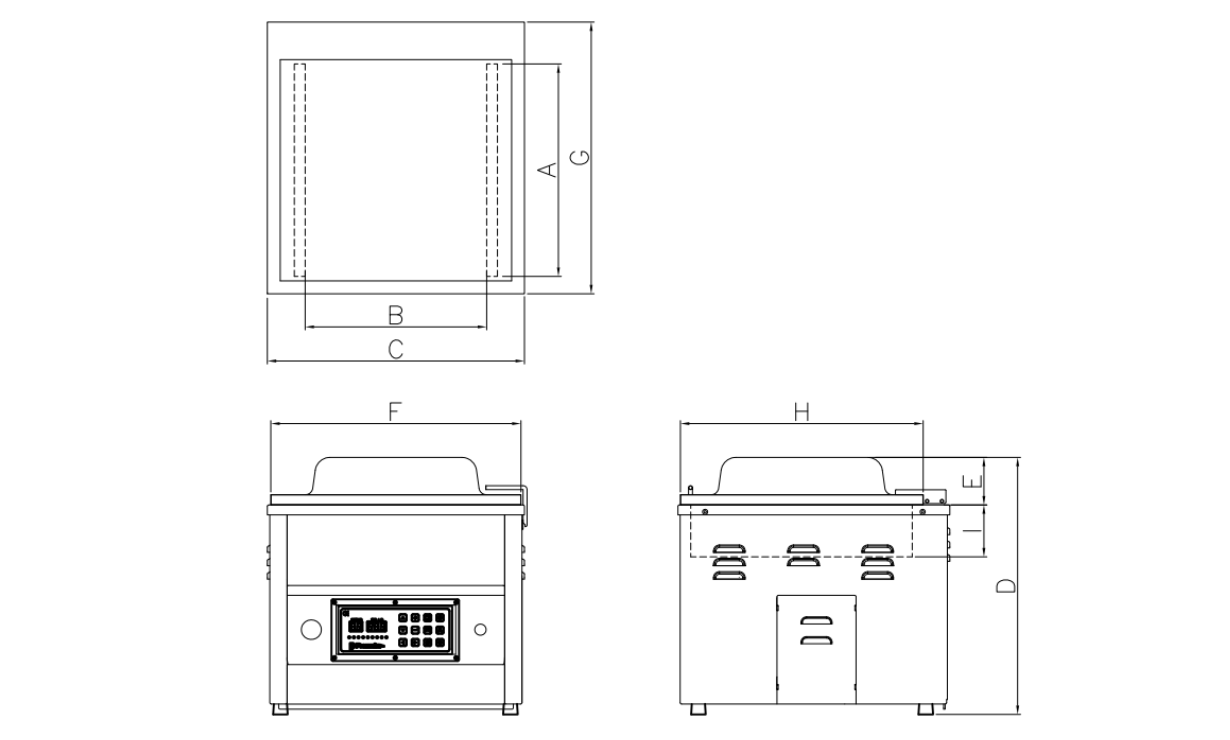 IVAC 420D Table Top Vacuum Sealer Drawings