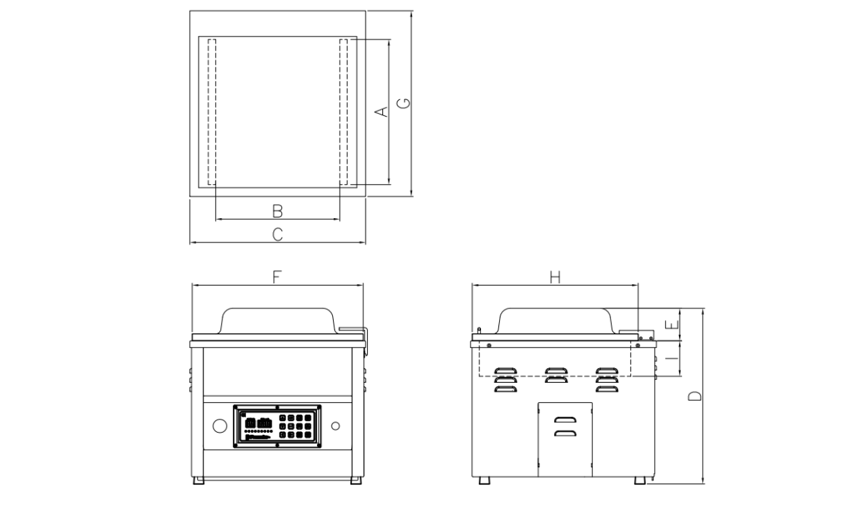 IVAC 520D Table Top Vacuum Sealer Drawings