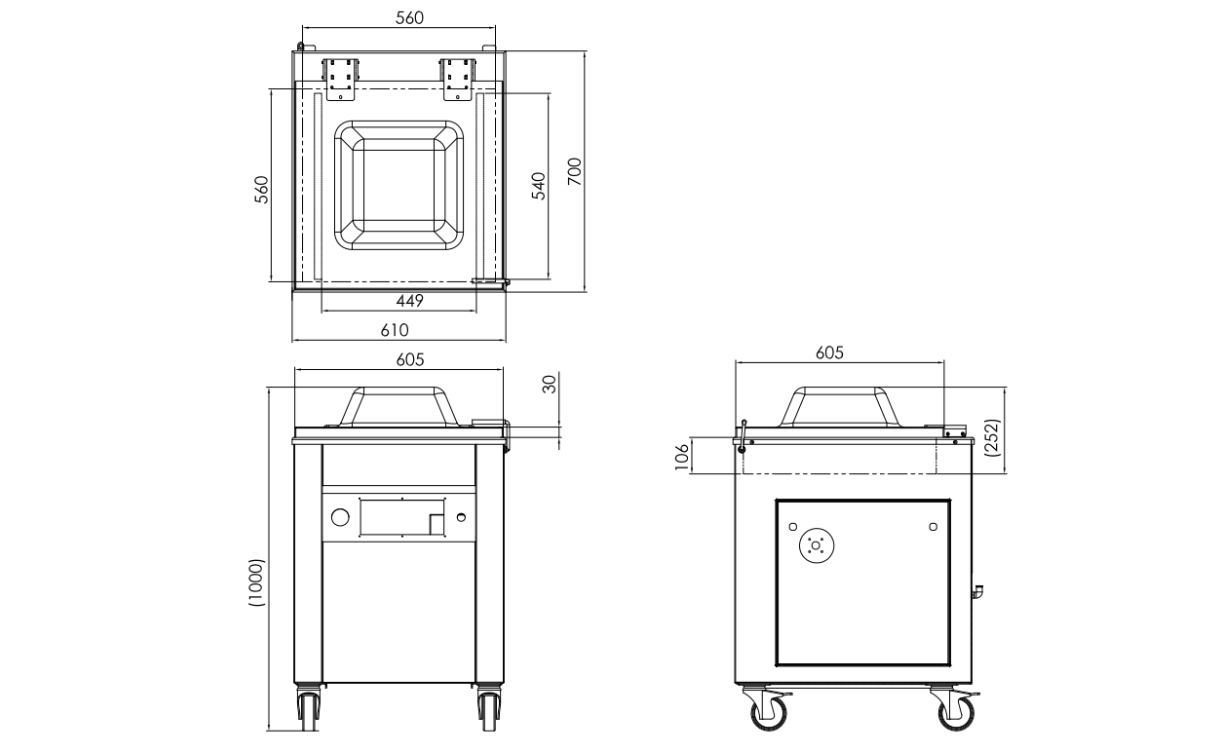 IVAC 520DF Single Chamber Vacuum Sealer Drawings